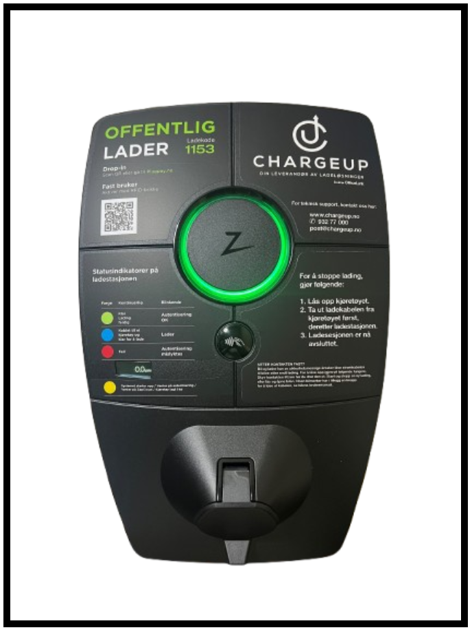 DRop-inlader PlugPay ChargeUp Ladetorg på Vegg 2 stk. Zaptec PRO 4G med Betalingsløsning Kr 1490,- pr mnd (60 mnd) - Bilde 1